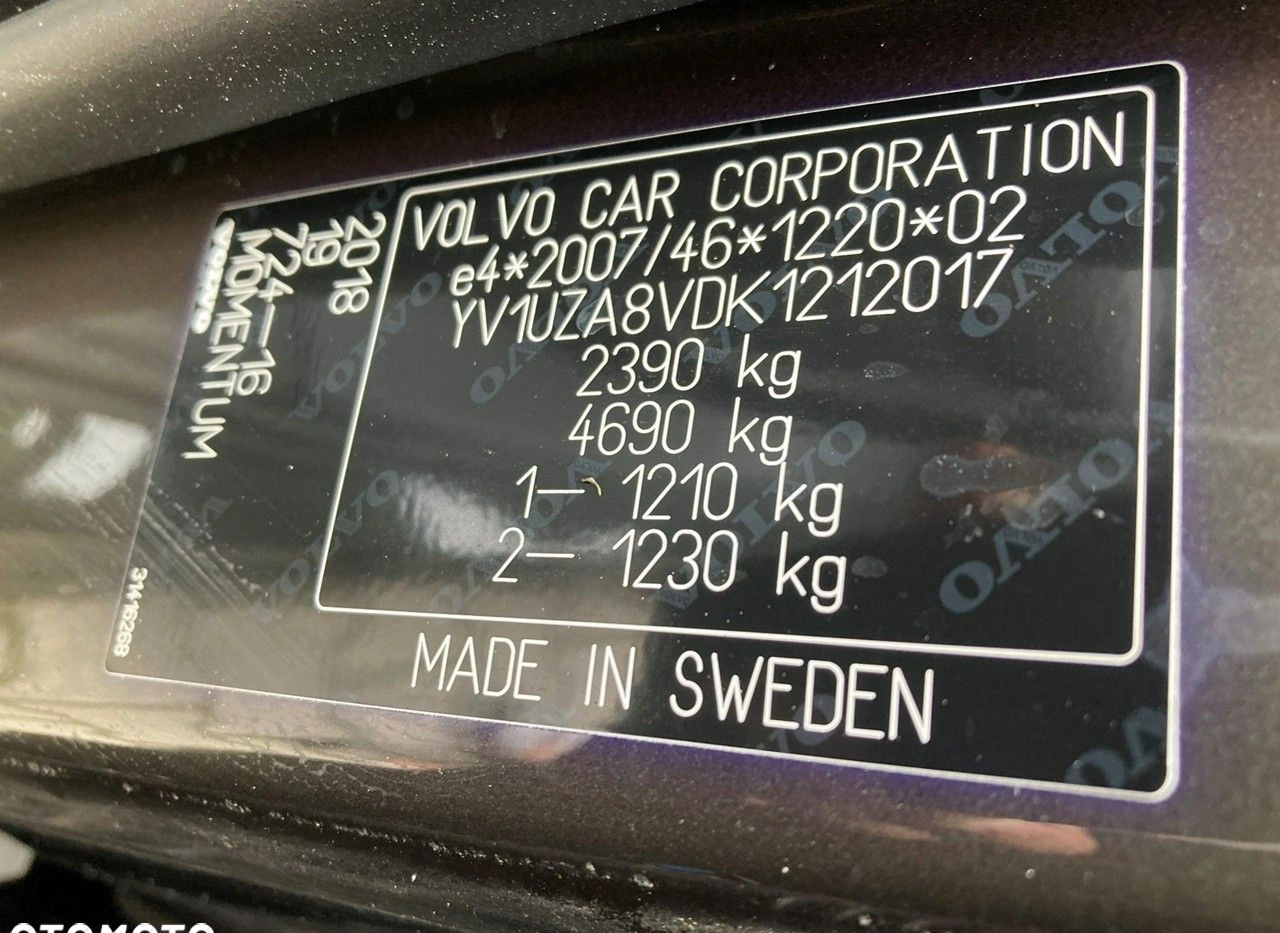 Volvo XC 60 cena 118900 przebieg: 141000, rok produkcji 2018 z Konstantynów Łódzki małe 529